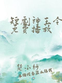 短剧神王令全集免费播放