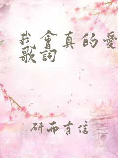 我会真的爱上你歌词