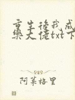 重生后我成了娱乐大佬txt下载