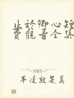 止于卿心短剧免费观看全集播放