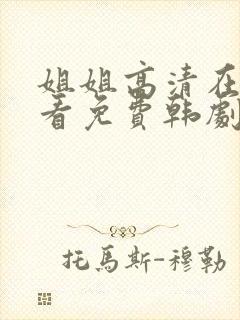 姐姐高清在线观看免费韩剧