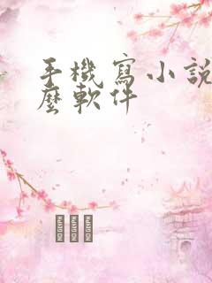 手机写小说用什么软件