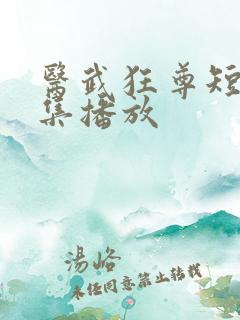 医武狂尊短剧全集播放