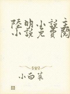 陆明小说主角的小说免费阅读全文