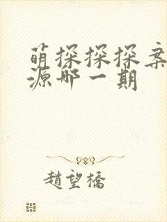 萌探探探案张真源哪一期