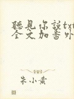 听见你说txt全文加番外