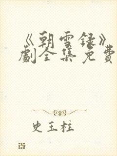 《朝雪录》电视剧全集免费观看有字幕