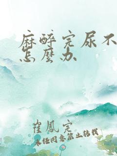 麻醉完尿不出来怎么办