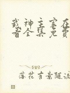 武神主宰在线观看全集免费播放.