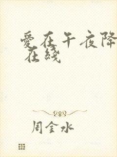 爱在午夜降临前 在线