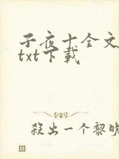 子夜十全文番外txt下载