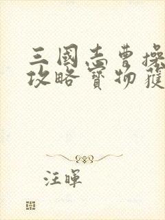 三国志曹操传全攻略宝物获得