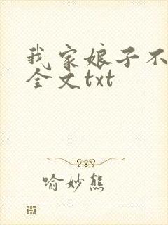 我家娘子不对劲全文txt