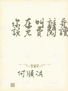 你在叫谁哥哥小说免费阅读