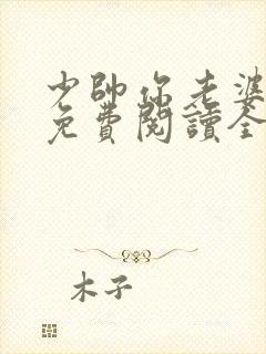 少帅你老婆跑了免费阅读全文漫画