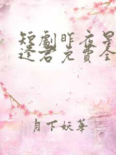 短剧昨夜星辰又逢君免费全集