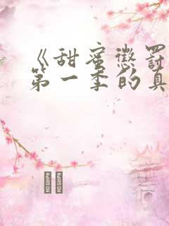 《甜蜜惩罚2》第一季的真人版