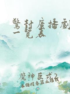 惊封广播剧cv一览表