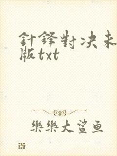针锋对决未删减版txt