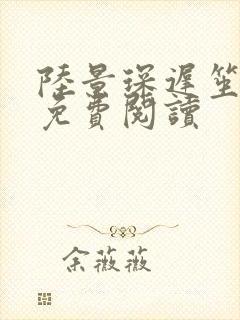 陆景琛迟笙小说免费阅读