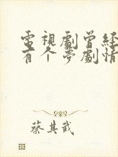 电视剧曾经与你有个梦剧情介绍