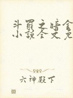 斗罗之暗金斗罗小说全文免费阅读