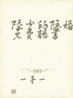 陆少的隐婚罪妻免费听书