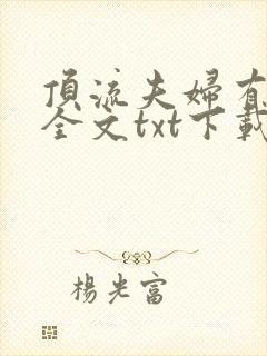 顶流夫妇有点甜全文txt下载