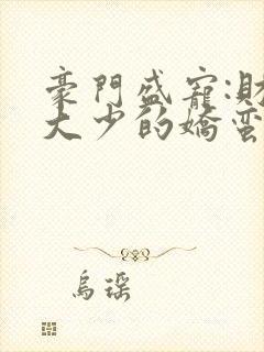 豪门盛宠:财阀大少的娇蛮妻 小说