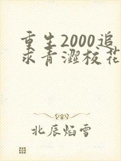 重生2000追求青涩校花同桌开始全文阅读阅读