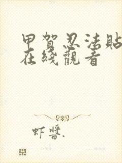 甲贺忍法贴动漫在线观看