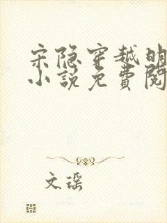 宋隐穿越明朝的小说免费阅读