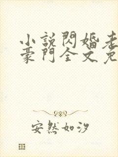 小说闪婚老公是豪门全文免费阅读