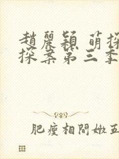 赵丽颖 萌探探探案第三季