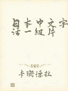 日本中文字幕生活一级片