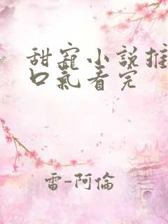 甜宠小说推文一口气看完