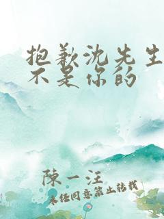 抱歉沈先生孩子不是你的