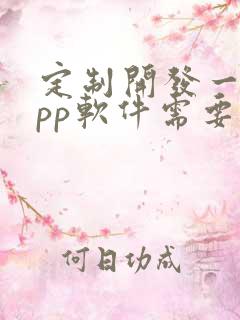 定制开发一个app软件需要多少钱