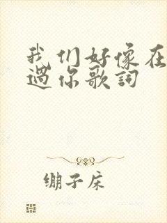 我们好像在哪见过你歌词