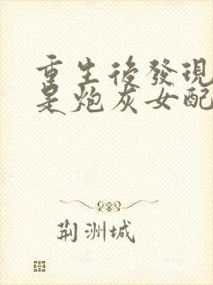 重生后发现自己是炮灰女配