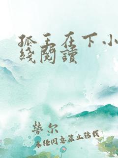 孤王在下小说在线阅读