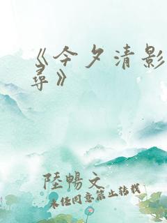 《今夕清影何处寻》