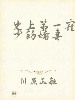 史上第一宠婚慕少的娇妻