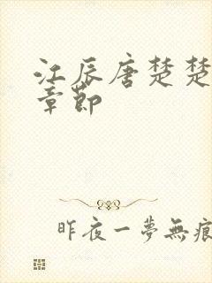 江辰唐楚楚最新章节