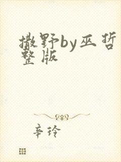 撒野by巫哲完整版