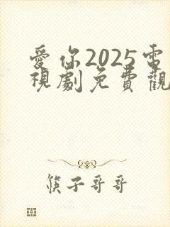 爱你2025电视剧免费观看策驰影院