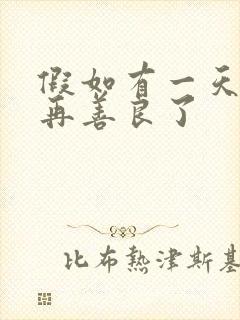 假如有一天我不再善良了