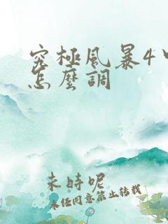 究极风暴4中文怎么调