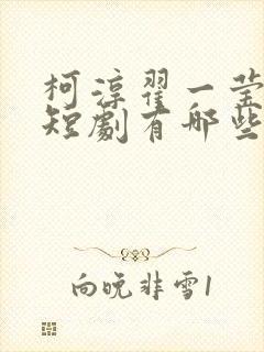 柯淳翟一莹演的短剧有哪些