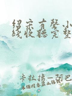 绍宋有声小说在线收听完整版